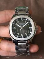 Swiss Replica Patek Philippe Aquanaut Gray Face Stainless Steel Watch